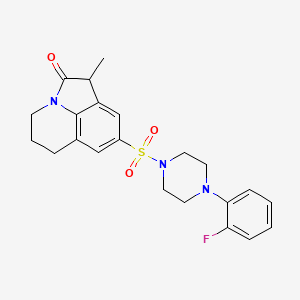 8-{[4-(2-Fluorophenyl)piperazino]sulfonyl}-1-methyl-5,6-dihydro-4H-pyrrolo[3,2,1-IJ]quinolin-2(1H)-one