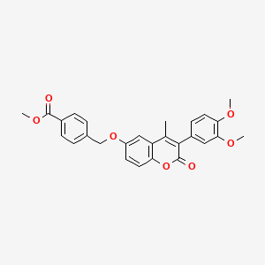 methyl 4-({[3-(3,4-dimethoxyphenyl)-4-methyl-2-oxo-2H-chromen-6-yl]oxy}methyl)benzoate