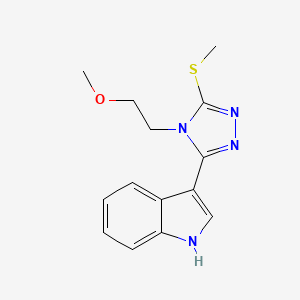 3-(4-(2-methoxyethyl)-5-(methylthio)-4H-1,2,4-triazol-3-yl)-1H-indole