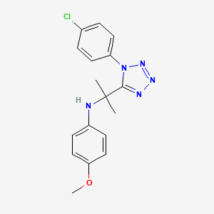 N-{2-[1-(4-chlorophenyl)-1H-tetrazol-5-yl]propan-2-yl}-4-methoxyaniline