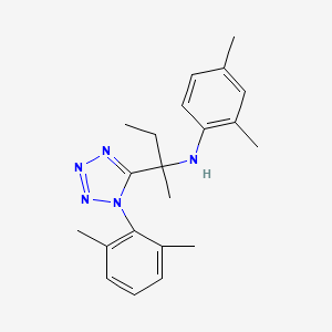 molecular formula C21H27N5 B11251587 N-{2-[1-(2,6-dimethylphenyl)-1H-tetrazol-5-yl]butan-2-yl}-2,4-dimethylaniline 