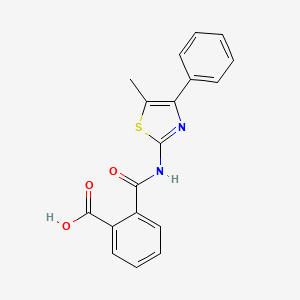 2-[(5-Methyl-4-phenyl-1,3-thiazol-2-yl)carbamoyl]benzoic acid