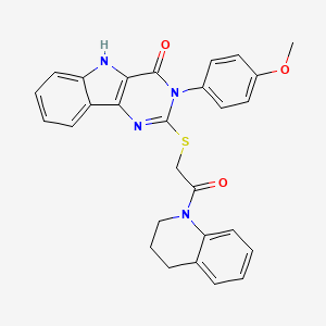 2-((2-(3,4-dihydroquinolin-1(2H)-yl)-2-oxoethyl)thio)-3-(4-methoxyphenyl)-3H-pyrimido[5,4-b]indol-4(5H)-one