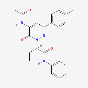 2-[5-(acetylamino)-3-(4-methylphenyl)-6-oxopyridazin-1(6H)-yl]-N-phenylbutanamide