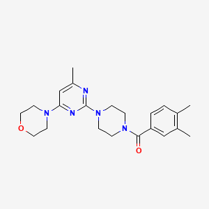 4-{2-[4-(3,4-Dimethylbenzoyl)piperazin-1-yl]-6-methylpyrimidin-4-yl}morpholine