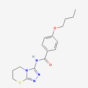 4-Butoxy-N-{5H,6H,7H-[1,2,4]triazolo[3,4-B][1,3]thiazin-3-YL}benzamide