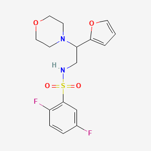 molecular formula C16H18F2N2O4S B11251672 2,5-difluoro-N-(2-(furan-2-yl)-2-morpholinoethyl)benzenesulfonamide 