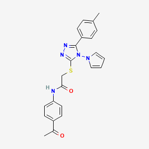 N-(4-acetylphenyl)-2-{[5-(4-methylphenyl)-4-(1H-pyrrol-1-yl)-4H-1,2,4-triazol-3-yl]sulfanyl}acetamide