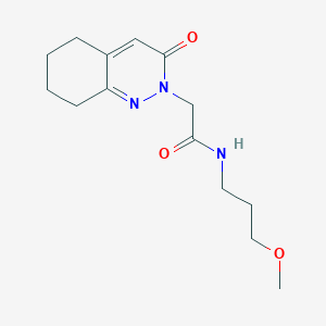 molecular formula C14H21N3O3 B11251684 N-(3-methoxypropyl)-2-(3-oxo-5,6,7,8-tetrahydrocinnolin-2(3H)-yl)acetamide 