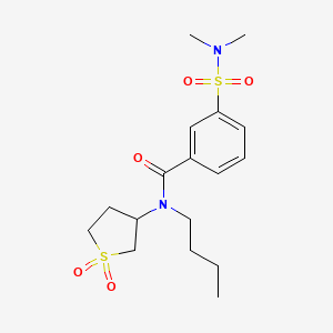 molecular formula C17H26N2O5S2 B11251724 N-butyl-3-(N,N-dimethylsulfamoyl)-N-(1,1-dioxidotetrahydrothiophen-3-yl)benzamide 