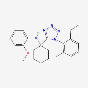 molecular formula C23H29N5O B11251725 N-{1-[1-(2-ethyl-6-methylphenyl)-1H-tetrazol-5-yl]cyclohexyl}-2-methoxyaniline 