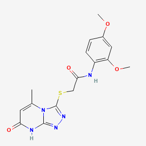 N-(2,4-Dimethoxyphenyl)-2-({5-methyl-7-oxo-7H,8H-[1,2,4]triazolo[4,3-A]pyrimidin-3-YL}sulfanyl)acetamide