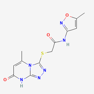 2-((5-methyl-7-oxo-7,8-dihydro-[1,2,4]triazolo[4,3-a]pyrimidin-3-yl)thio)-N-(5-methylisoxazol-3-yl)acetamide