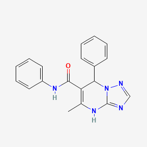 molecular formula C19H17N5O B11251765 5-methyl-N,7-diphenyl-4,7-dihydro-[1,2,4]triazolo[1,5-a]pyrimidine-6-carboxamide 