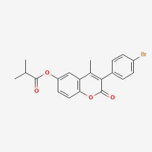 3-(4-bromophenyl)-4-methyl-2-oxo-2H-chromen-6-yl 2-methylpropanoate