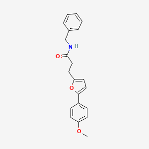 molecular formula C21H21NO3 B11251817 N-benzyl-3-[5-(4-methoxyphenyl)furan-2-yl]propanamide 