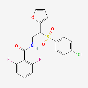 N-[2-(4-Chlorobenzenesulfonyl)-2-(furan-2-YL)ethyl]-2,6-difluorobenzamide