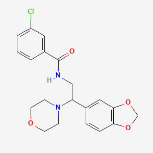 N-[2-(1,3-benzodioxol-5-yl)-2-(morpholin-4-yl)ethyl]-3-chlorobenzamide