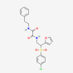 N-[2-(4-chlorobenzenesulfonyl)-2-(furan-2-yl)ethyl]-N'-(2-phenylethyl)ethanediamide