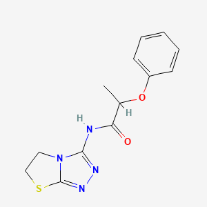 molecular formula C13H14N4O2S B11251892 N-(5,6-dihydrothiazolo[2,3-c][1,2,4]triazol-3-yl)-2-phenoxypropanamide 