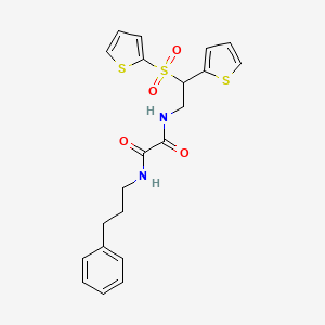 N1-(3-phenylpropyl)-N2-(2-(thiophen-2-yl)-2-(thiophen-2-ylsulfonyl)ethyl)oxalamide