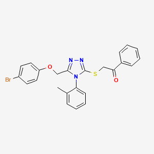 2-({5-[(4-bromophenoxy)methyl]-4-(2-methylphenyl)-4H-1,2,4-triazol-3-yl}sulfanyl)-1-phenylethanone