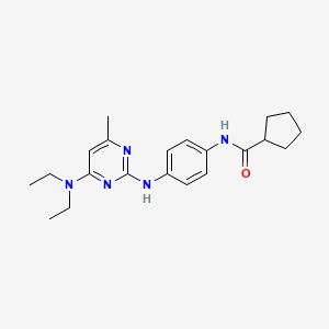 N-(4-{[4-(diethylamino)-6-methylpyrimidin-2-yl]amino}phenyl)cyclopentanecarboxamide