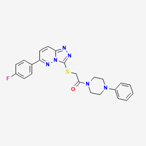 2-((6-(4-Fluorophenyl)-[1,2,4]triazolo[4,3-b]pyridazin-3-yl)thio)-1-(4-phenylpiperazin-1-yl)ethanone