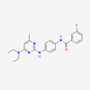 N-(4-{[4-(diethylamino)-6-methylpyrimidin-2-yl]amino}phenyl)-3-fluorobenzamide