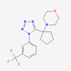 molecular formula C17H20F3N5O B11252046 4-(1-{1-[3-(trifluoromethyl)phenyl]-1H-tetrazol-5-yl}cyclopentyl)morpholine 