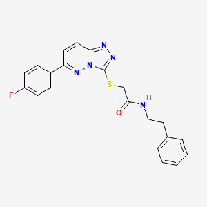 2-((6-(4-fluorophenyl)-[1,2,4]triazolo[4,3-b]pyridazin-3-yl)thio)-N-phenethylacetamide