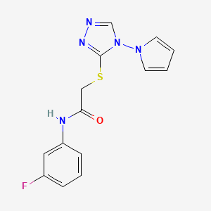 N-(3-fluorophenyl)-2-{[4-(1H-pyrrol-1-yl)-4H-1,2,4-triazol-3-yl]sulfanyl}acetamide