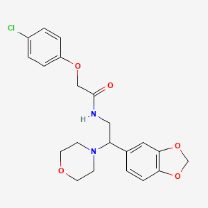 N-[2-(1,3-benzodioxol-5-yl)-2-(morpholin-4-yl)ethyl]-2-(4-chlorophenoxy)acetamide