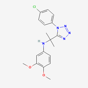 N-{2-[1-(4-chlorophenyl)-1H-tetrazol-5-yl]propan-2-yl}-3,4-dimethoxyaniline