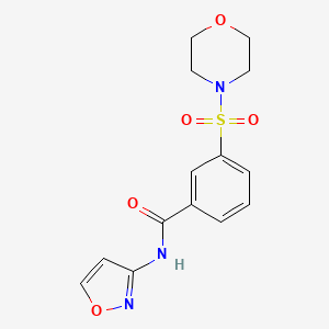 molecular formula C14H15N3O5S B11252192 3-(morpholin-4-ylsulfonyl)-N-(1,2-oxazol-3-yl)benzamide 