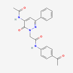 2-[5-(acetylamino)-6-oxo-3-phenylpyridazin-1(6H)-yl]-N-(4-acetylphenyl)acetamide