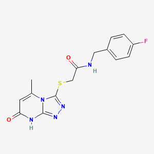 N-(4-fluorobenzyl)-2-((5-methyl-7-oxo-7,8-dihydro-[1,2,4]triazolo[4,3-a]pyrimidin-3-yl)thio)acetamide