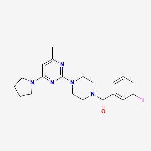 (3-Iodophenyl)(4-(4-methyl-6-(pyrrolidin-1-yl)pyrimidin-2-yl)piperazin-1-yl)methanone