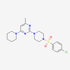 2-[4-(4-Chlorobenzenesulfonyl)piperazin-1-YL]-4-methyl-6-(piperidin-1-YL)pyrimidine