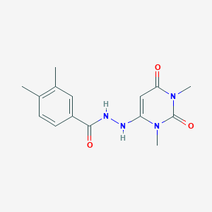 N'-(1,3-dimethyl-2,6-dioxo-1,2,3,6-tetrahydropyrimidin-4-yl)-3,4-dimethylbenzohydrazide