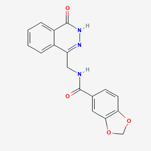 N-((4-oxo-3,4-dihydrophthalazin-1-yl)methyl)benzo[d][1,3]dioxole-5-carboxamide