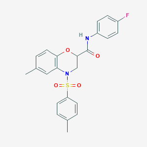 N-(4-fluorophenyl)-6-methyl-4-[(4-methylphenyl)sulfonyl]-3,4-dihydro-2H-1,4-benzoxazine-2-carboxamide