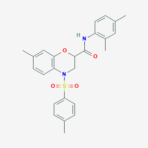 N-(2,4-dimethylphenyl)-7-methyl-4-[(4-methylphenyl)sulfonyl]-3,4-dihydro-2H-1,4-benzoxazine-2-carboxamide