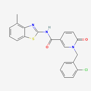 1-(2-chlorobenzyl)-N-(4-methylbenzo[d]thiazol-2-yl)-6-oxo-1,6-dihydropyridine-3-carboxamide