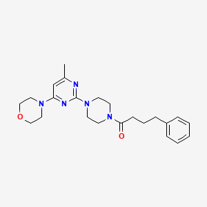 1-(4-(4-Methyl-6-morpholinopyrimidin-2-yl)piperazin-1-yl)-4-phenylbutan-1-one