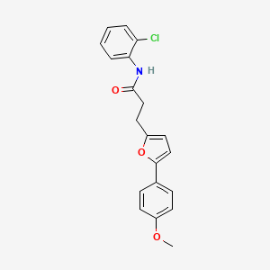 molecular formula C20H18ClNO3 B11252350 N-(2-chlorophenyl)-3-[5-(4-methoxyphenyl)furan-2-yl]propanamide 