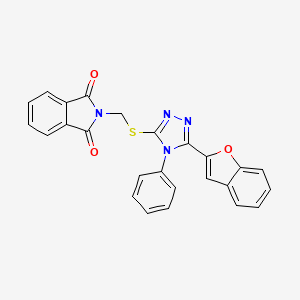 2-({[5-(1-benzofuran-2-yl)-4-phenyl-4H-1,2,4-triazol-3-yl]sulfanyl}methyl)-1H-isoindole-1,3(2H)-dione