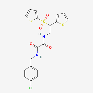 N1-(4-chlorobenzyl)-N2-(2-(thiophen-2-yl)-2-(thiophen-2-ylsulfonyl)ethyl)oxalamide