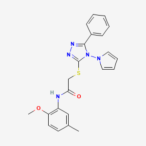 N-(2-methoxy-5-methylphenyl)-2-{[5-phenyl-4-(1H-pyrrol-1-yl)-4H-1,2,4-triazol-3-yl]sulfanyl}acetamide