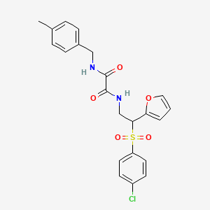 N-[2-(4-Chlorobenzenesulfonyl)-2-(furan-2-YL)ethyl]-N'-[(4-methylphenyl)methyl]ethanediamide